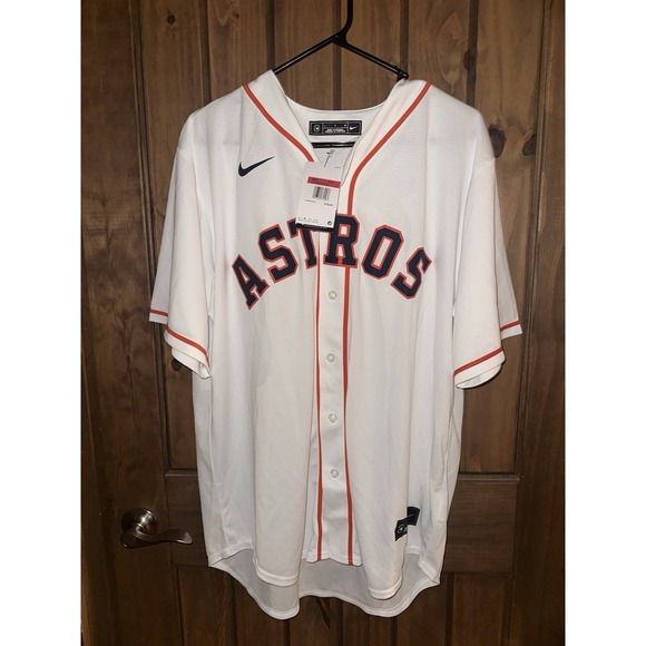 Nike HOUSTON ASTROS Men's L White Jeremy Pena Baseball Jersey Sewn Stitched NEW - Picture 2 of 6